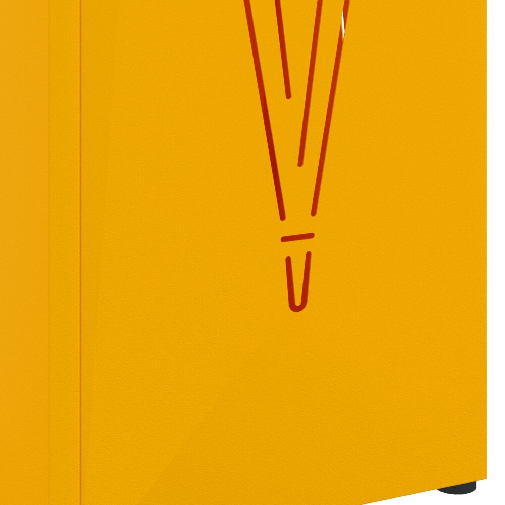 VidaXL Parapluhouder Mosterdgeel Metaal Standaard