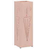 VidaXL Paraplubak Roze Metaal Middelgroot Rechthoekig Modern