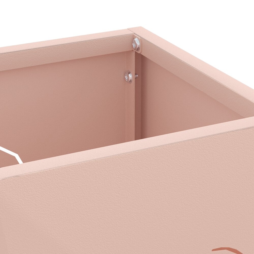 VidaXL Paraplubak Roze Metaal Middelgroot Rechthoekig Modern