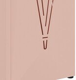 VidaXL Paraplubak Roze Metaal Middelgroot Rechthoekig Modern