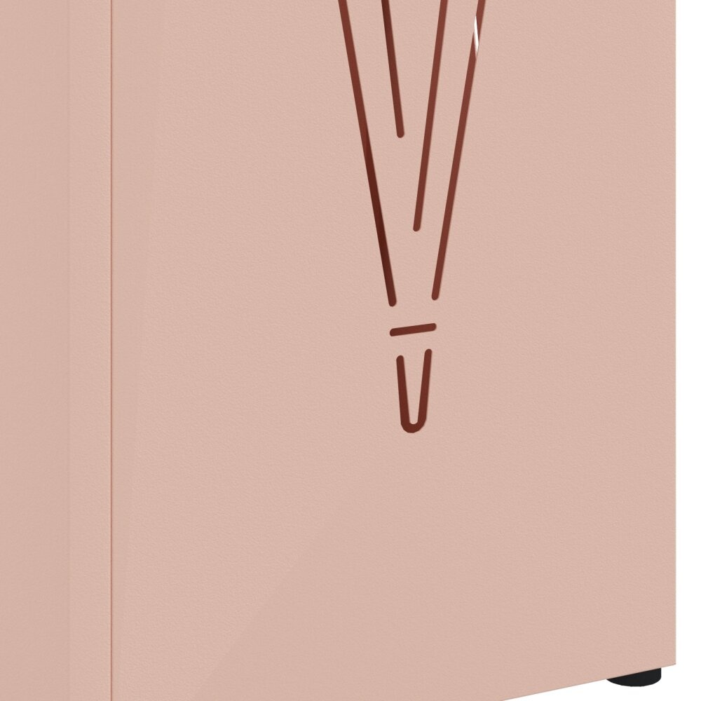 VidaXL Paraplubak Roze Metaal Middelgroot Rechthoekig Modern