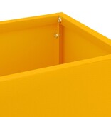 VidaXL Paraplubak Mosterd geel Metaal Standaard Paraplubak Rechthoekig