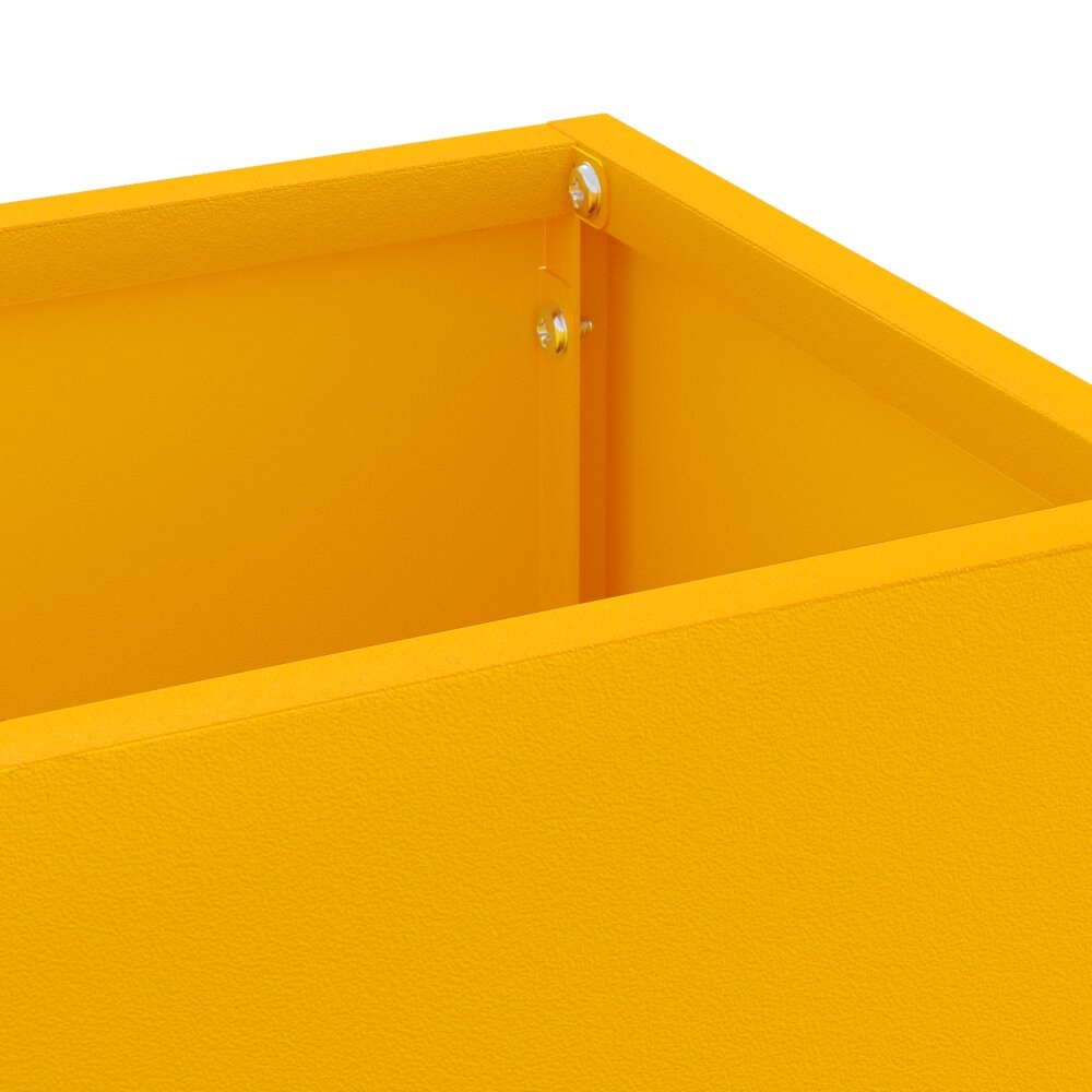 VidaXL Paraplubak Mosterd geel Metaal Standaard Paraplubak Rechthoekig