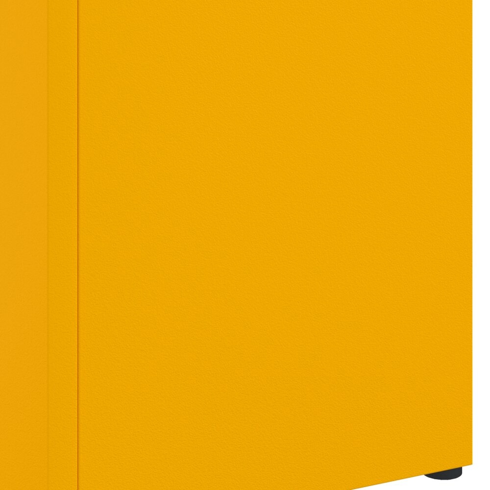 VidaXL Paraplubak Mosterd geel Metaal Standaard Paraplubak Rechthoekig