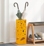 VidaXL Paraplu Stand Mosterdgeel Metaal Compact Decoratieve Inlagen