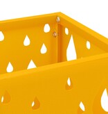 VidaXL Paraplu Stand Mosterdgeel Metaal Compact Decoratieve Inlagen