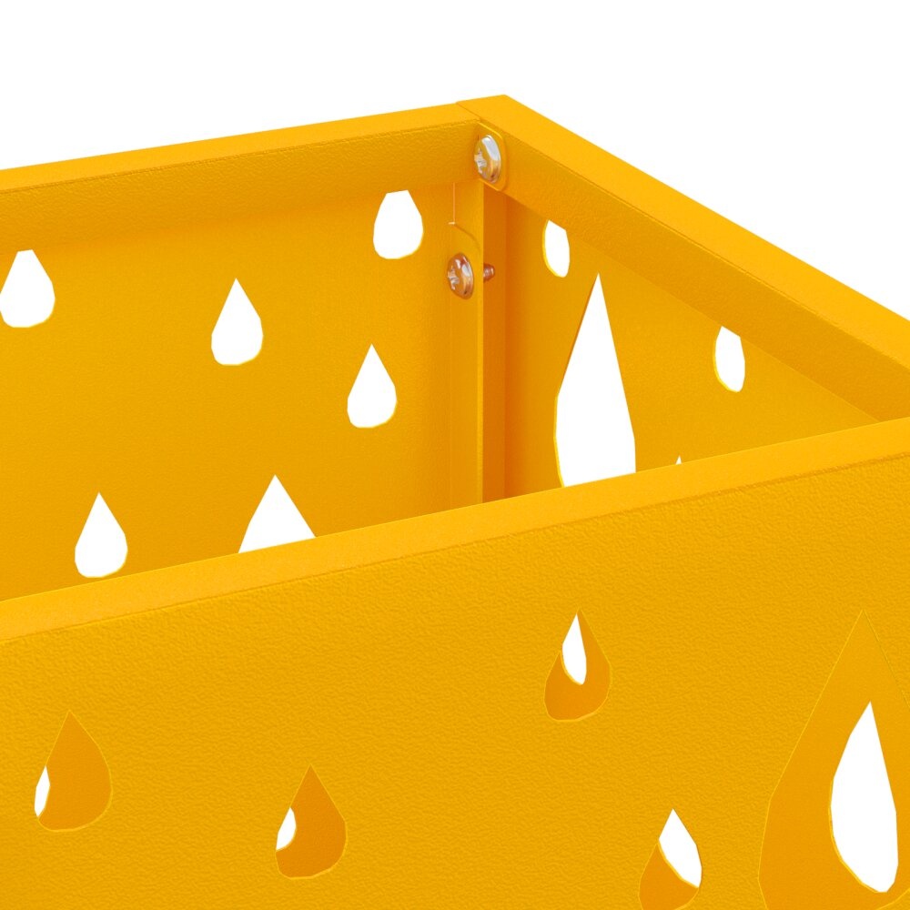 VidaXL Paraplu Stand Mosterdgeel Metaal Compact Decoratieve Inlagen