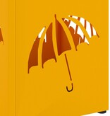 VidaXL Paraplu Stand Mosterdgeel Metaal Compact Decoratieve Inlagen