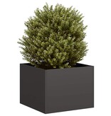 VidaXL Plantenbak 40x40x30 cm staal zwart