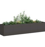 VidaXL Plantenbak 200x40x40 cm koudgewalst staal zwart
