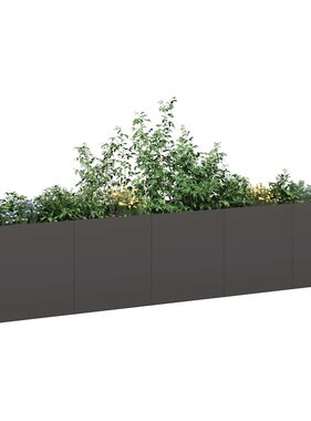 VidaXL Plantenbak 200x40x40 cm koudgewalst staal zwart