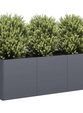 VidaXL Plantenbak 120x40x40 cm koudgewalst staal antracietkleurig