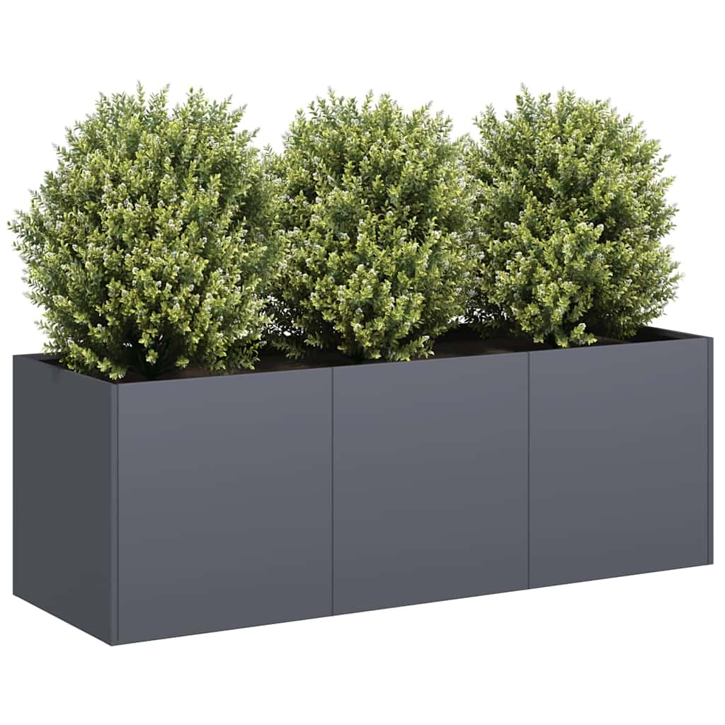 VidaXL Plantenbak 120x40x40 cm koudgewalst staal antracietkleurig