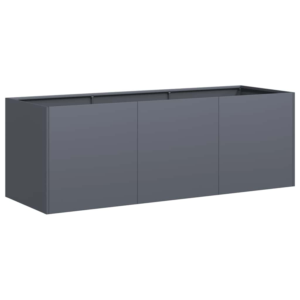 VidaXL Plantenbak 120x40x40 cm koudgewalst staal antracietkleurig
