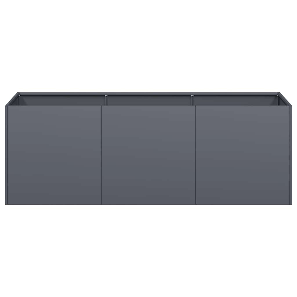 VidaXL Plantenbak 120x40x40 cm koudgewalst staal antracietkleurig