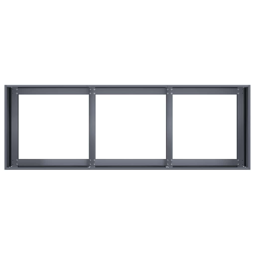 VidaXL Plantenbak 120x40x40 cm koudgewalst staal antracietkleurig