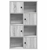 VidaXL Boekenkast 60x24x101,5 cm bewerkt hout grijs sonoma eikenkleur