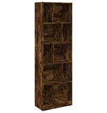 VidaXL Boekenkast 57x28,5x174 cm bewerkt hout gerookt eikenkleurig