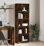 VidaXL Boekenkast 57x28,5x174 cm bewerkt hout gerookt eikenkleurig