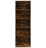 VidaXL Boekenkast 57x28,5x174 cm bewerkt hout gerookt eikenkleurig