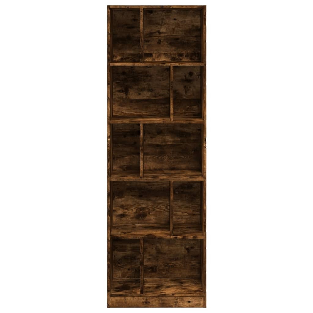 VidaXL Boekenkast 57x28,5x174 cm bewerkt hout gerookt eikenkleurig