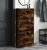 VidaXL Schoenenkast 60x21x125,5 cm bewerkt hout gerookt eikenkleurig