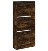 VidaXL Schoenenkast 60x21x125,5 cm bewerkt hout gerookt eikenkleurig