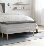 VidaXL Opbergbankje 102x42x46 cm bewerkt hout grijs sonoma eikenkleur