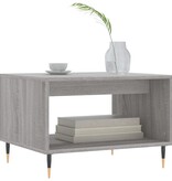 VidaXL Salontafel 60x50x40 cm bewerkt hout grijs sonoma eikenkleurig