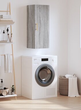 VidaXL Hangkast 34,5x34x90 cm grijs sonoma eikenkleurig