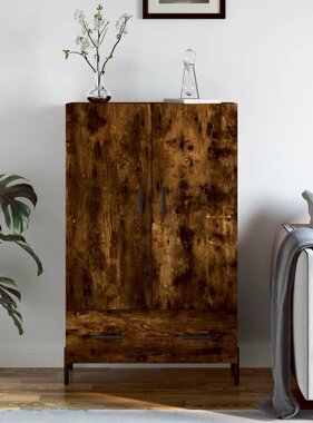 VidaXL Hoge kast 69,5x31x115 cm bewerkt hout gerookt eikenkleurig