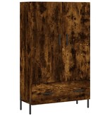VidaXL Hoge kast 69,5x31x115 cm bewerkt hout gerookt eikenkleurig