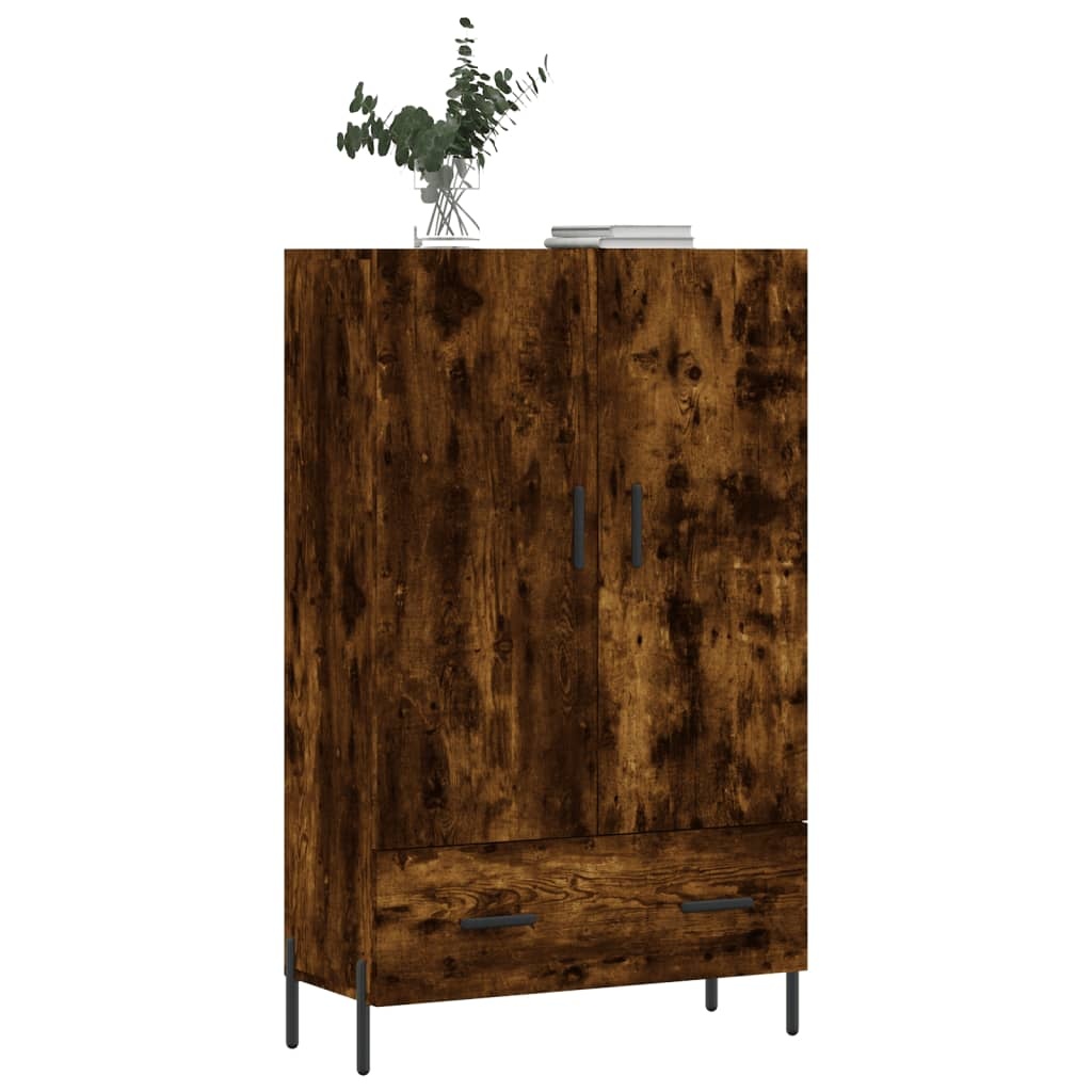 VidaXL Hoge kast 69,5x31x115 cm bewerkt hout gerookt eikenkleurig