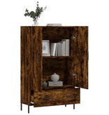 VidaXL Hoge kast 69,5x31x115 cm bewerkt hout gerookt eikenkleurig