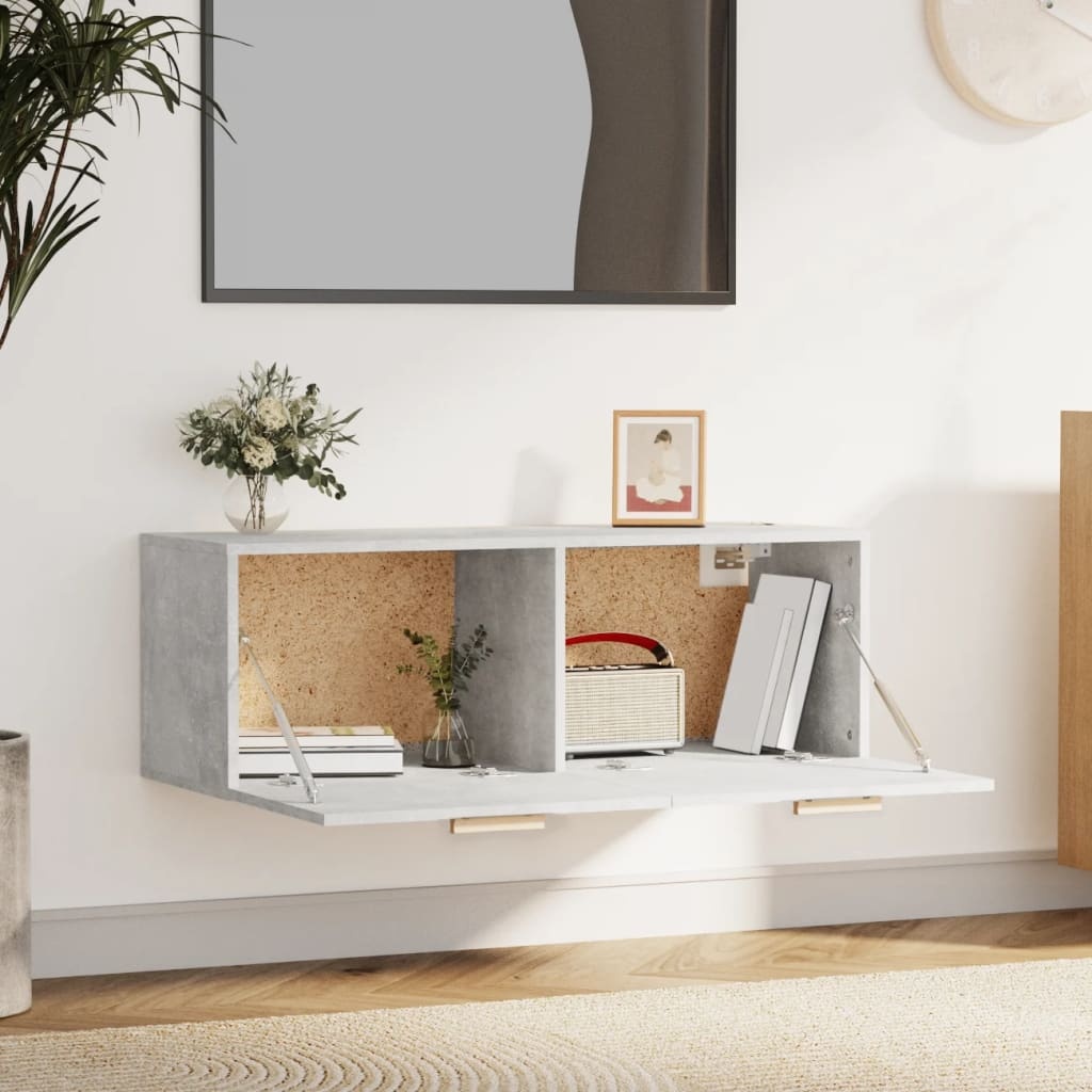 VidaXL Wandkast 100x36,5x35 cm bewerkt hout grijs