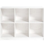VidaXL Boekenkast 104x33x76 cm massief grenenhout wit