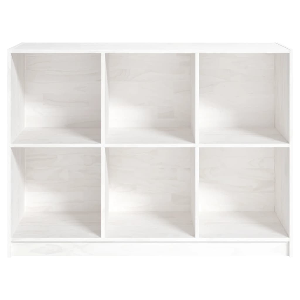 VidaXL Boekenkast 104x33x76 cm massief grenenhout wit