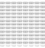 VidaXL Jampotten met zilverkleurige deksels 96 st 110 ml glas