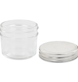 VidaXL Jampotten met zilverkleurige deksels 96 st 110 ml glas