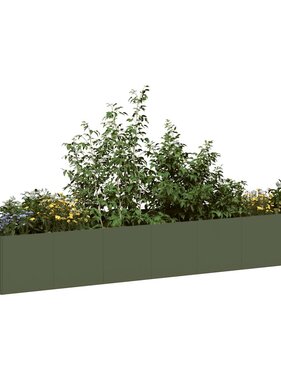 VidaXL Plantenbak 280x80x40 cm staal olijfgroen