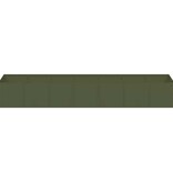 VidaXL Plantenbak 280x80x40 cm staal olijfgroen