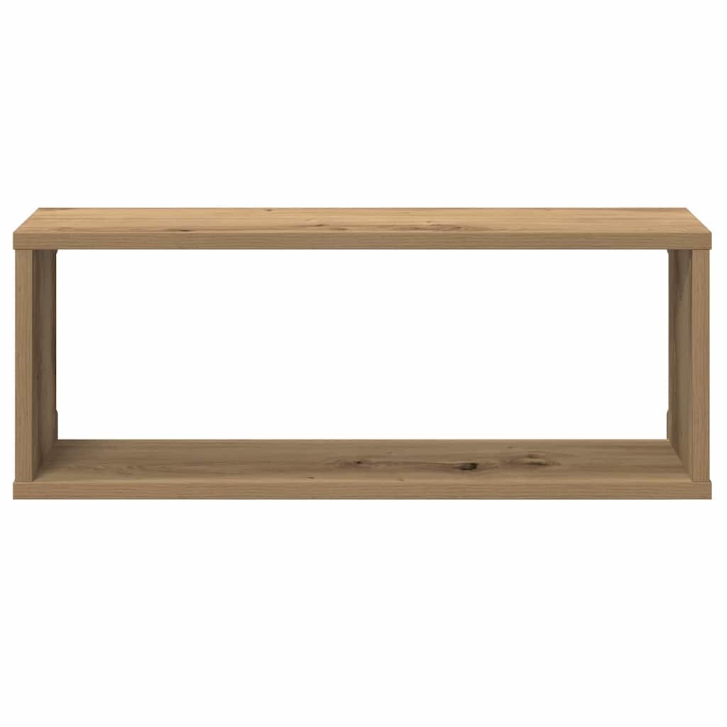 VidaXL Wandschappen kubus 2 st 60x15x23 cm hout artisanaal eiken
