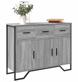 VidaXL Dressoir 97x32,5x74,5 cm bewerkt hout grijs sonoma eikenkleur