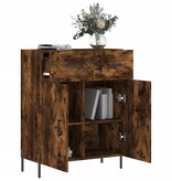 VidaXL Dressoir 69,5x34x90 cm bewerkt hout gerookt eikenkleurig