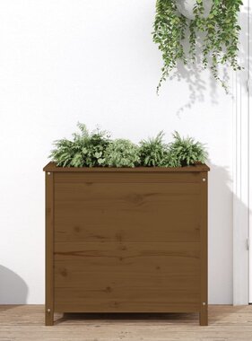 VidaXL Plantenbak 82,5x40x78 cm massief grenenhout honingbruin