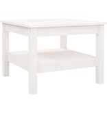 VidaXL Salontafel 55x55x40 cm massief grenenhout wit