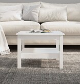 VidaXL Salontafel 55x55x40 cm massief grenenhout wit
