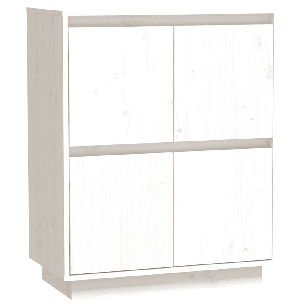 VidaXL Dressoir 60x34x75 cm massief grenenhout wit
