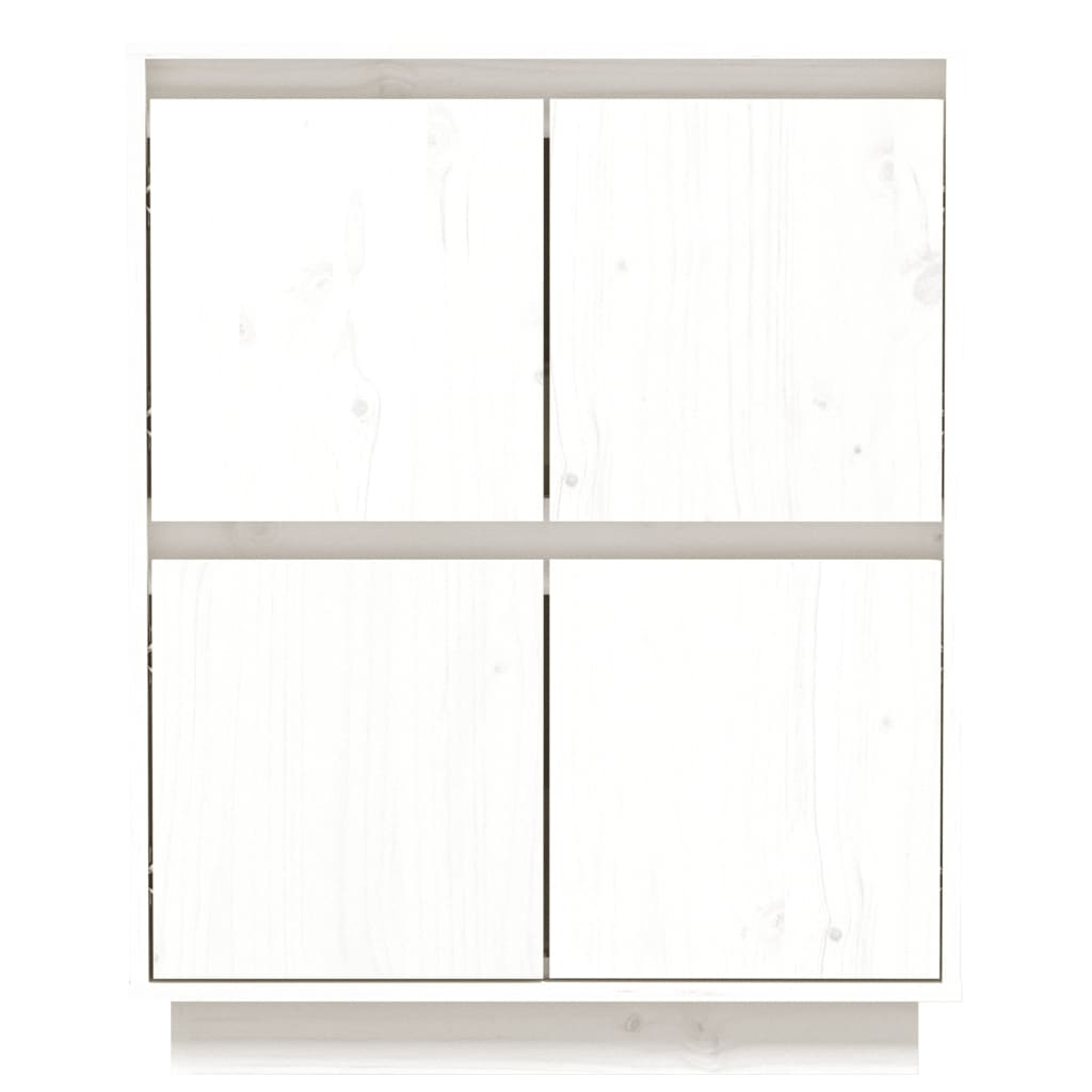 VidaXL Dressoir 60x34x75 cm massief grenenhout wit