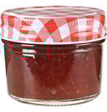 VidaXL Jampotten met wit met rode deksels 96 st 110 ml glas